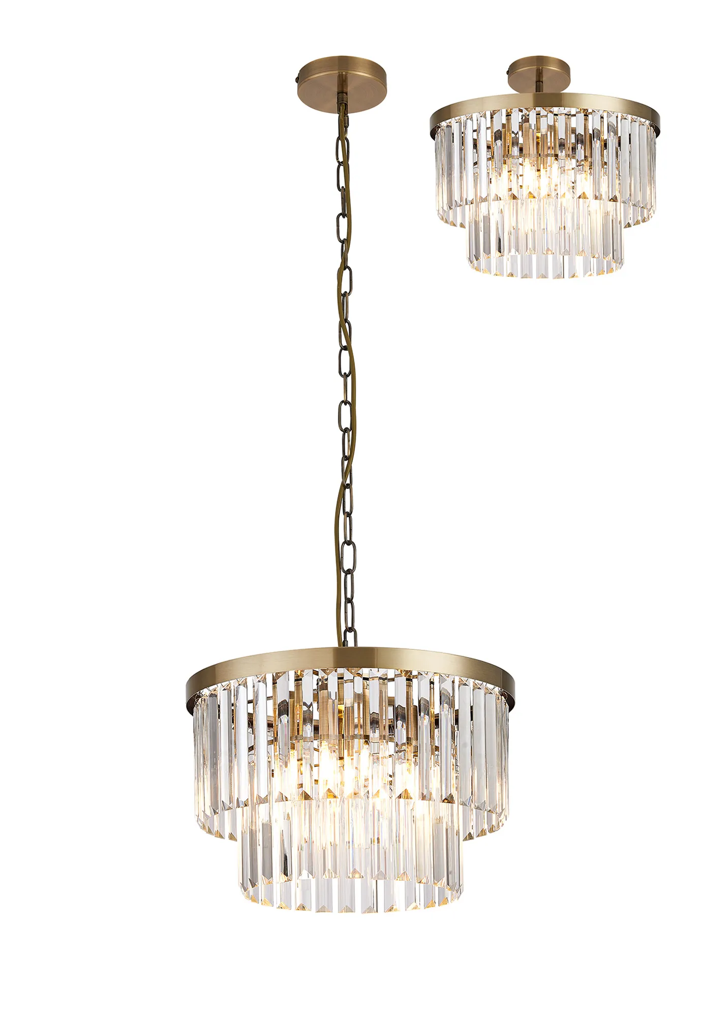 Cosette 4/5 Pendant Light - Antique Brass/Polished Nickel