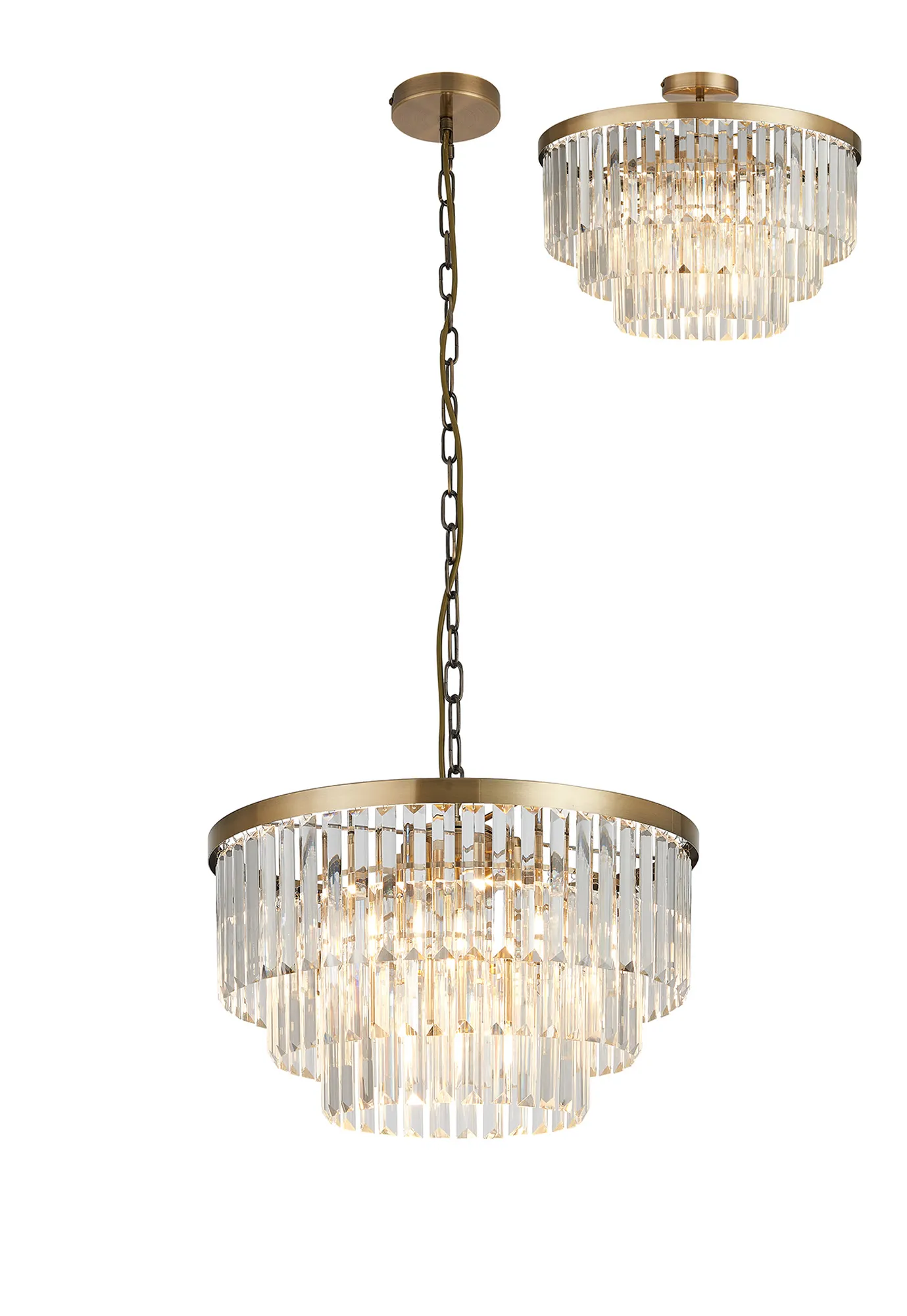 Cosette 4/5 Pendant Light - Antique Brass/Polished Nickel - Image 2