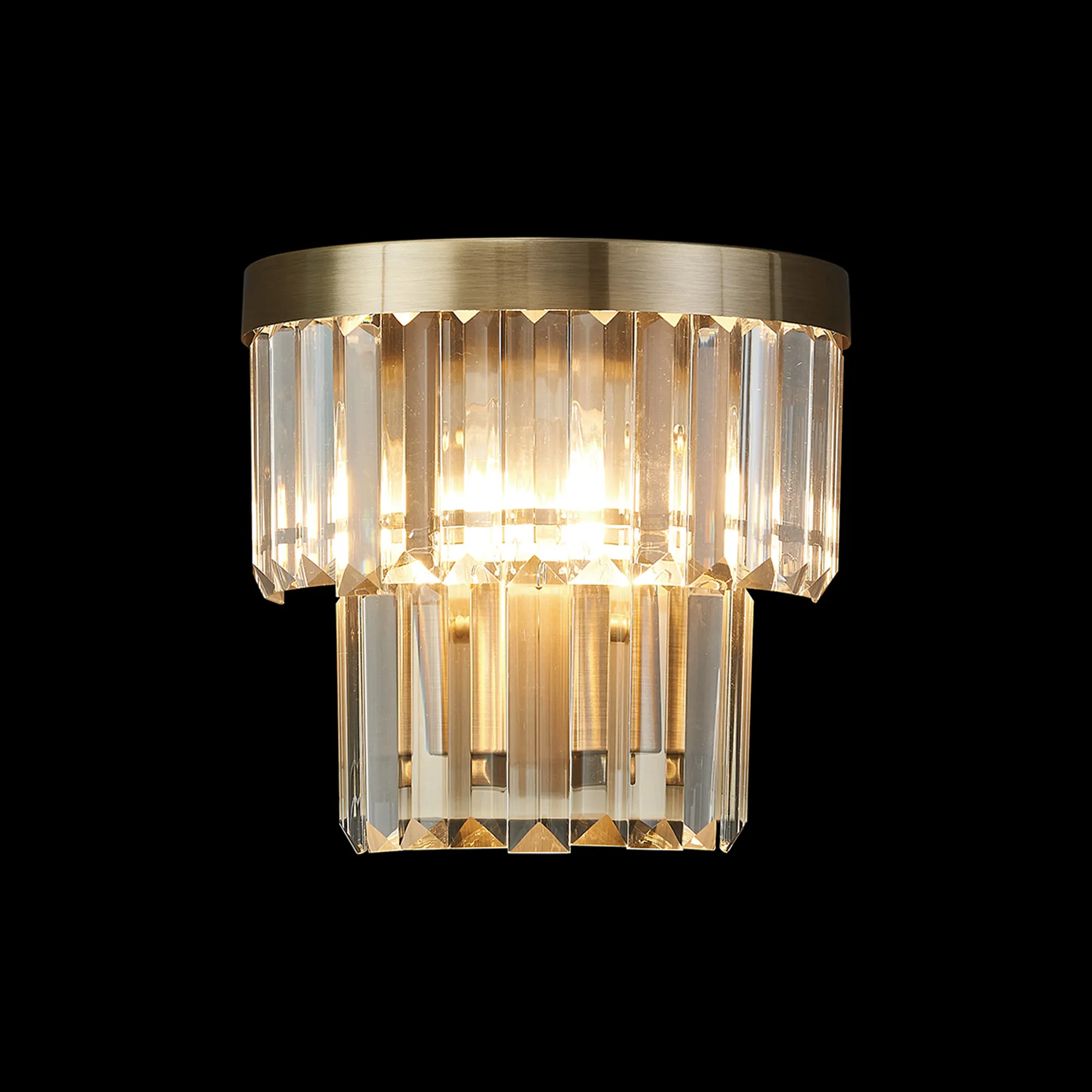 Cosette Wall Lamp, 2 Light E14- Antique Brass/Polished Nickel - Image 3