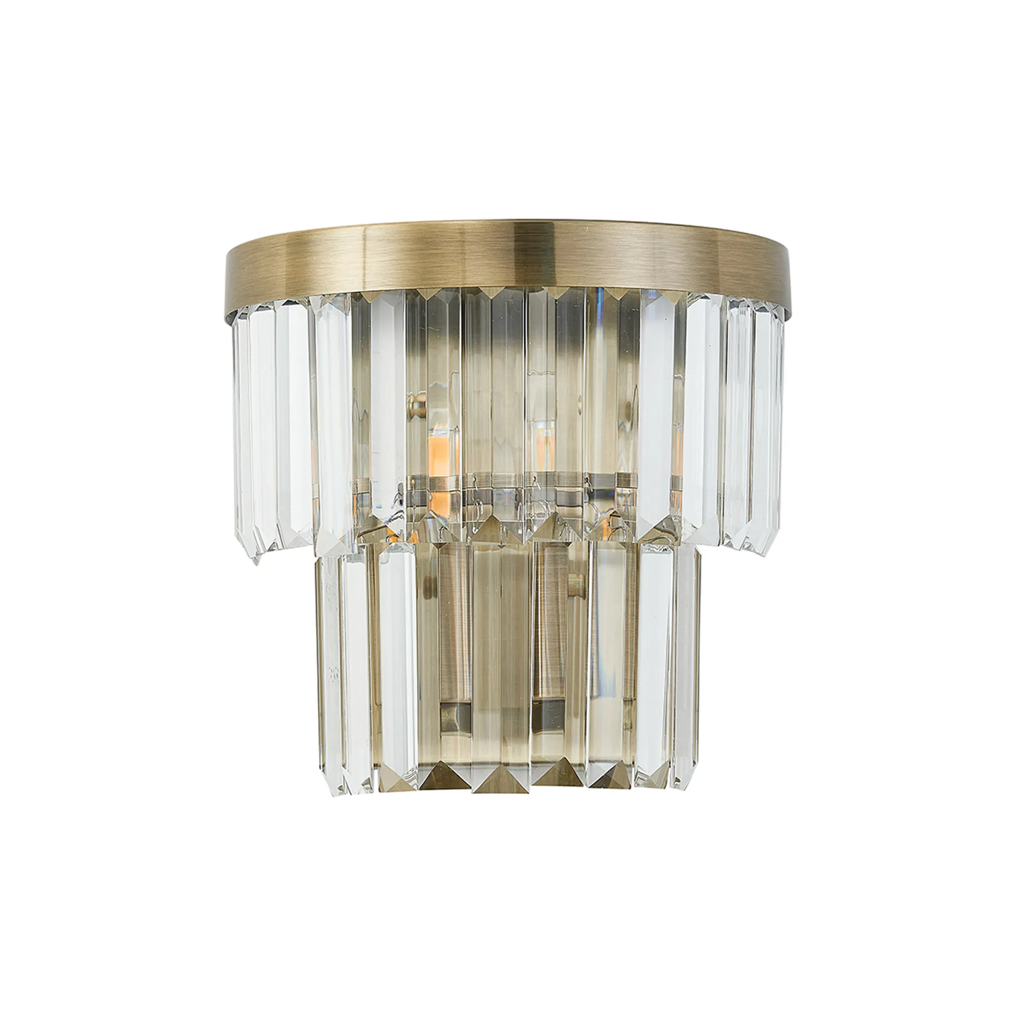 Cosette Wall Lamp, 2 Light E14- Antique Brass/Polished Nickel - Image 8