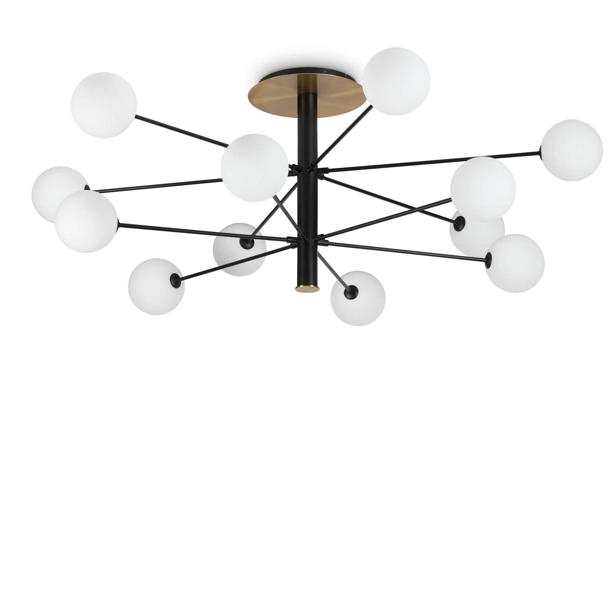 Cosmopolitan 10/12Lt Centre Ceiling Light - Black Finish - Image 2