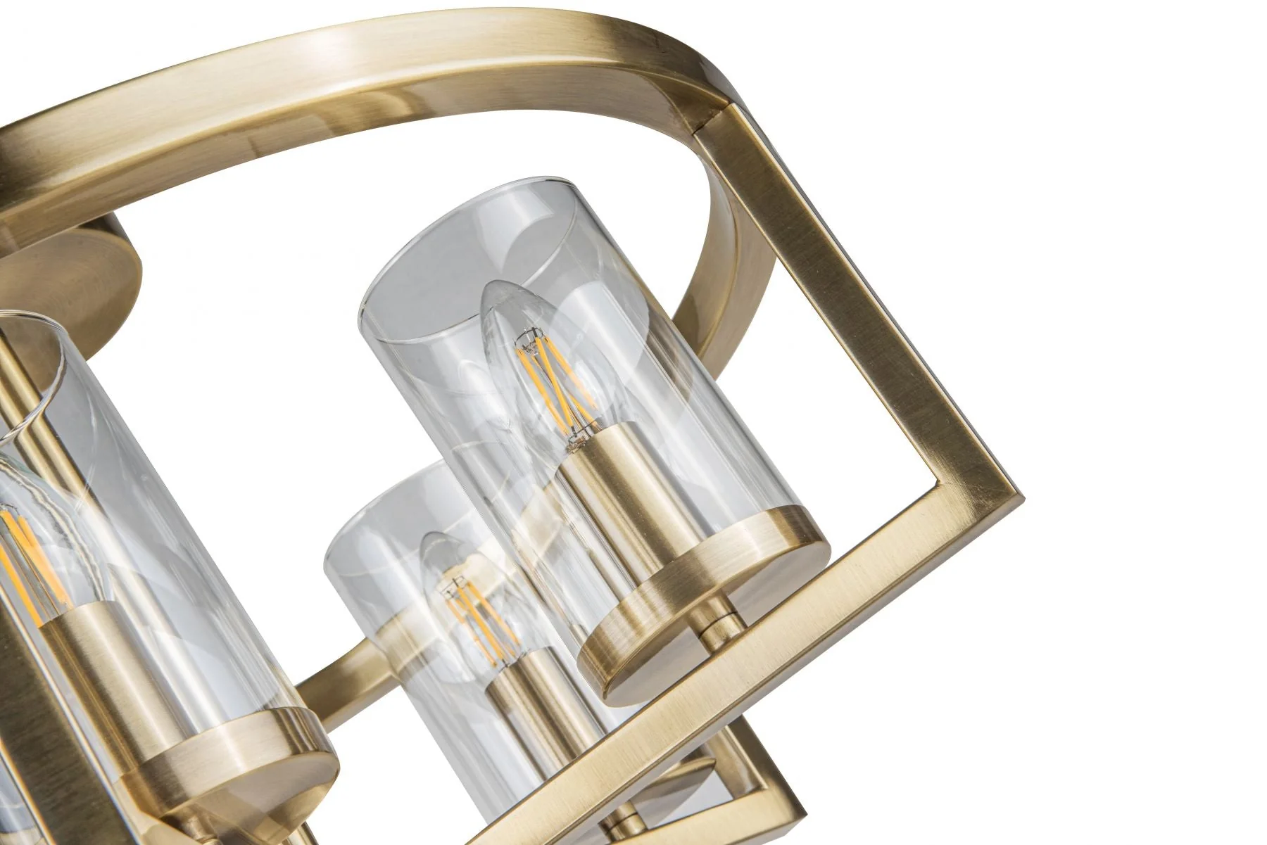 Costello 5 Light Semi Flush - Antique Brass / Satin Chrome - Image 3