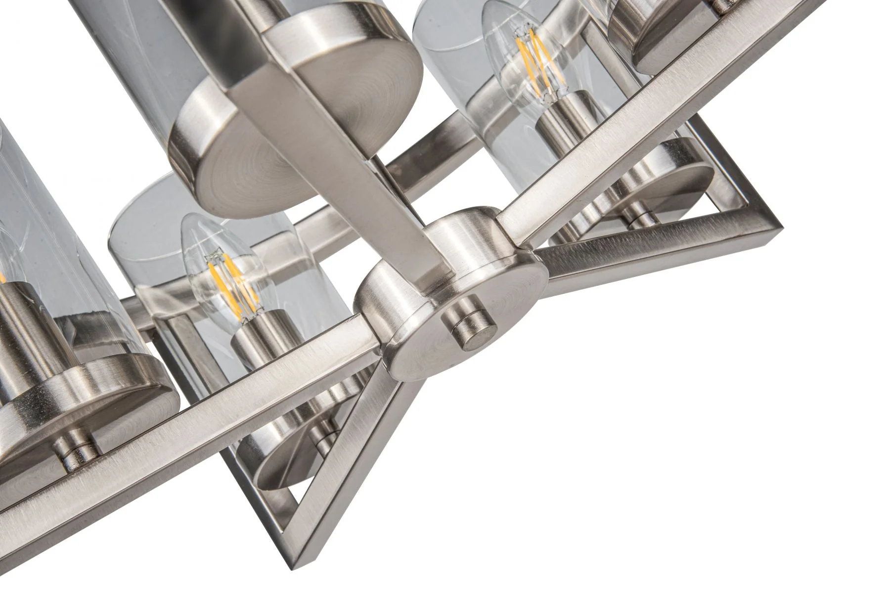 Costello 5 Light Semi Flush - Antique Brass / Satin Chrome - Image 6