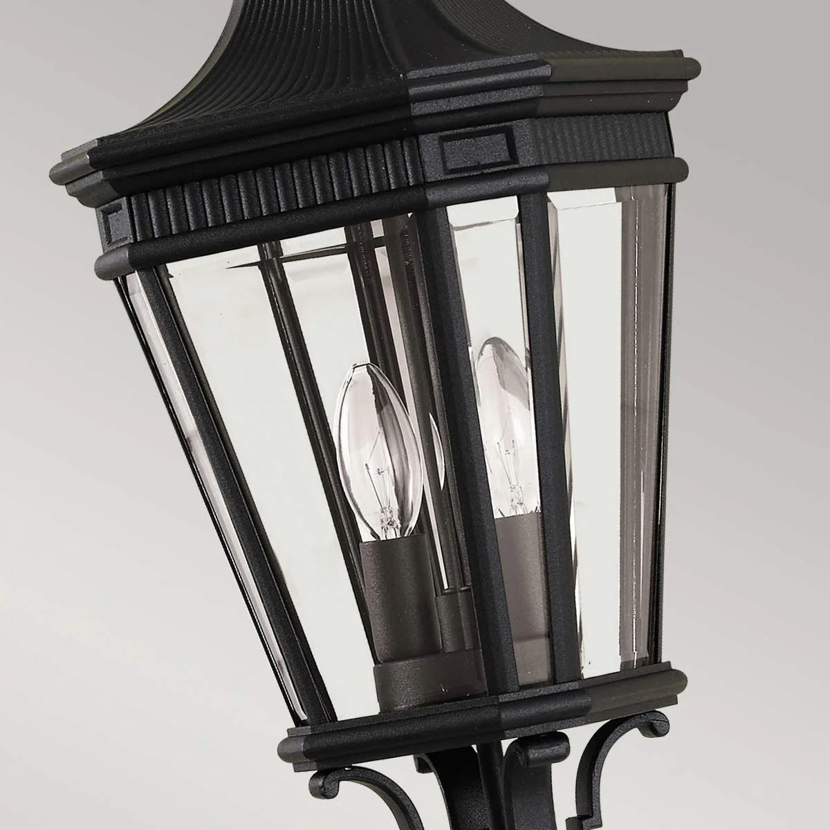 Cotswold Lane 2/3Lt Medium Chain Lantern - Black IP23 E14 - Image 5