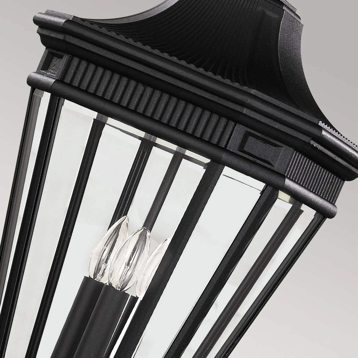 Cotswold Lane 2/3Lt Medium Chain Lantern - Black IP23 E14 - Image 8