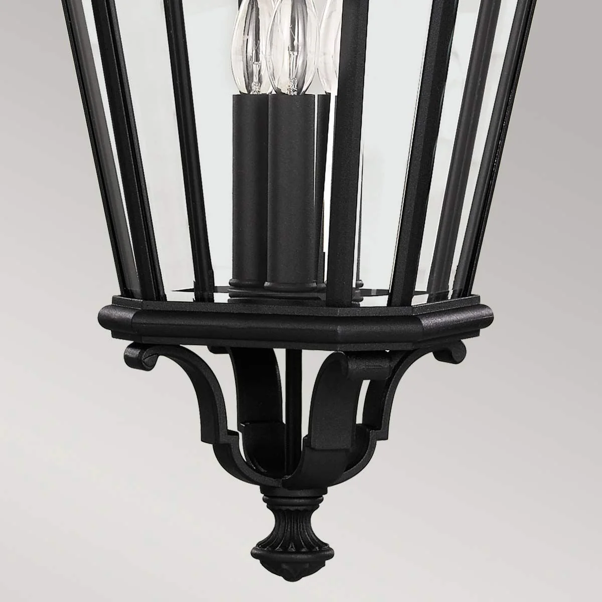 Cotswold Lane 2/3Lt Medium Chain Lantern - Black IP23 E14 - Image 9