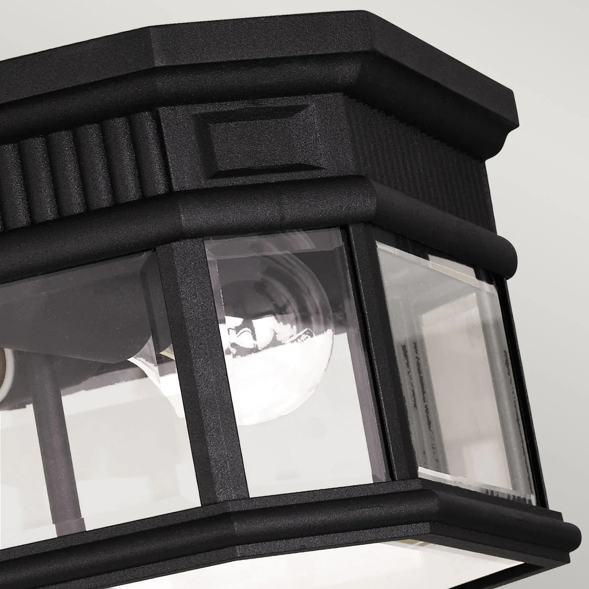 Cotswold Lane 2Lt Flush Ceiling Mount – Black Finish - Image 3
