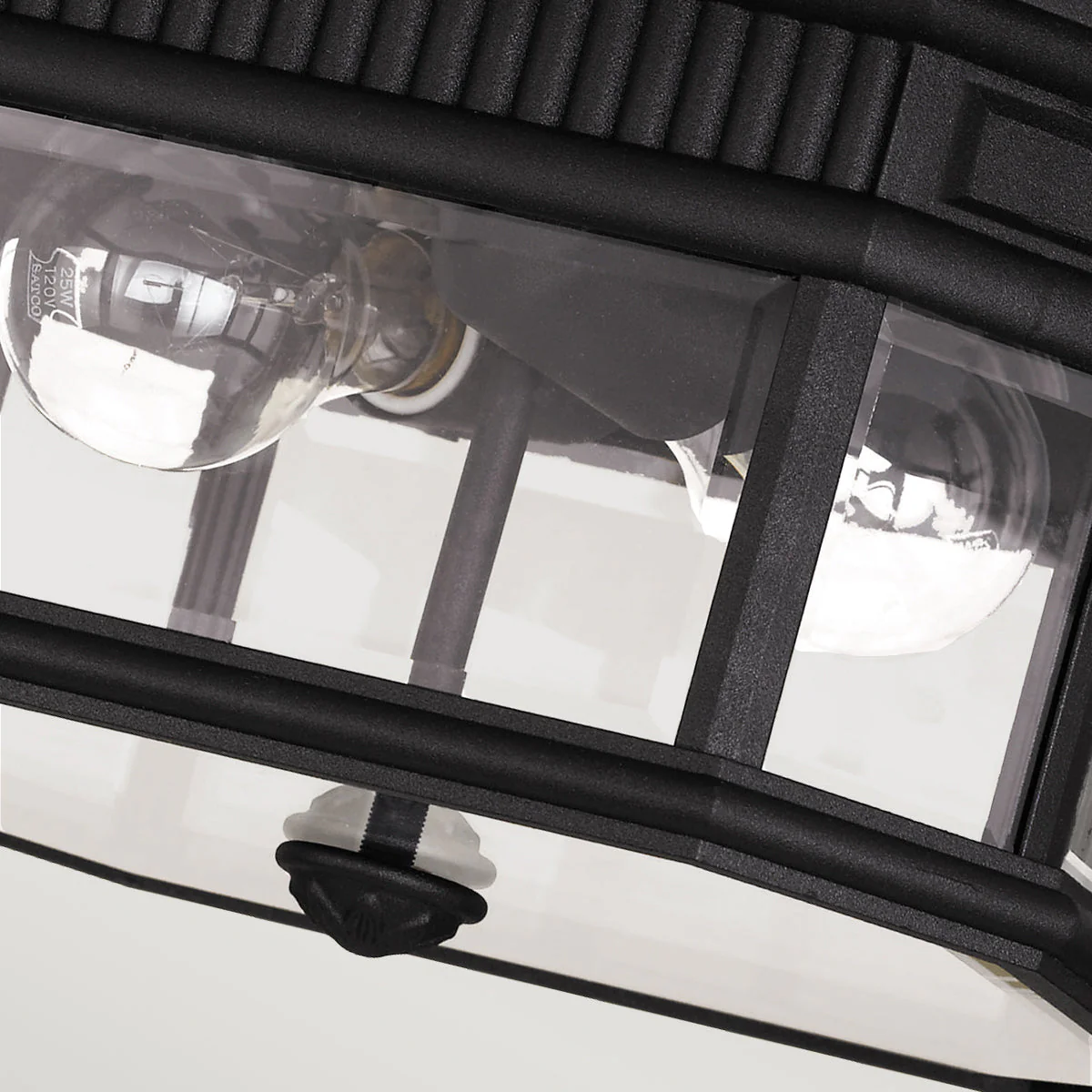 Cotswold Lane 2Lt Flush Ceiling Mount – Black Finish - Image 4