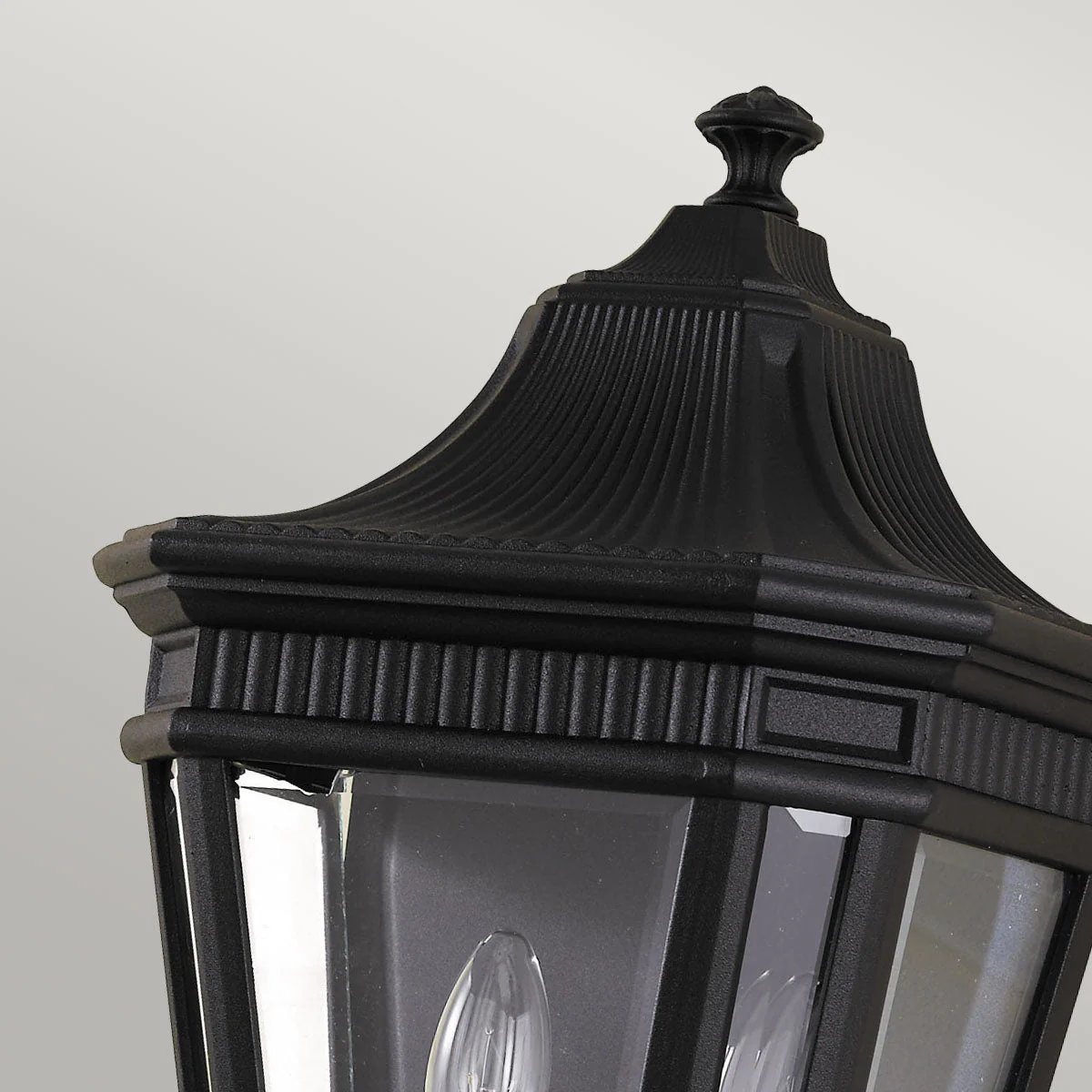 Cotswold Lane 2Lt Half Wall Lantern – Black Finish - Image 3