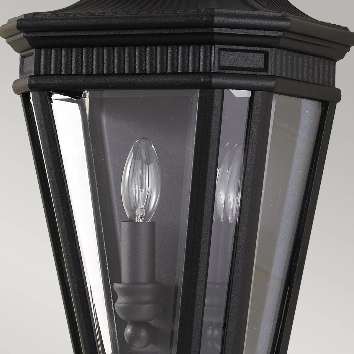 Cotswold Lane 2Lt Half Wall Lantern – Black Finish - Image 4