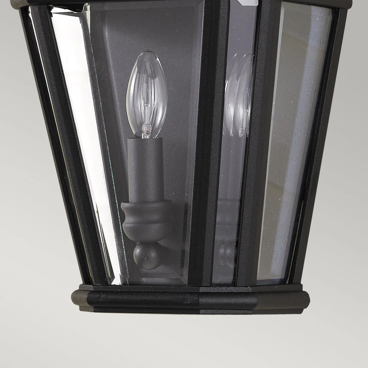 Cotswold Lane 2Lt Half Wall Lantern – Black Finish - Image 5
