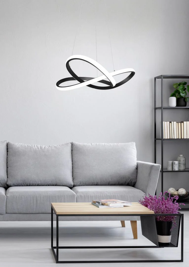 Course LED Hanging Light - Matt Black/Matt White/Matt Nickel Finish - Image 2