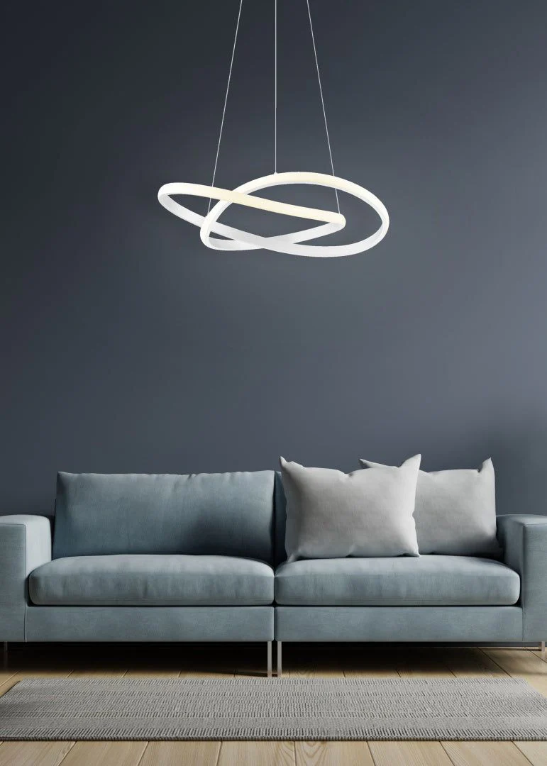 Course LED Hanging Light - Matt Black/Matt White/Matt Nickel Finish - Image 4