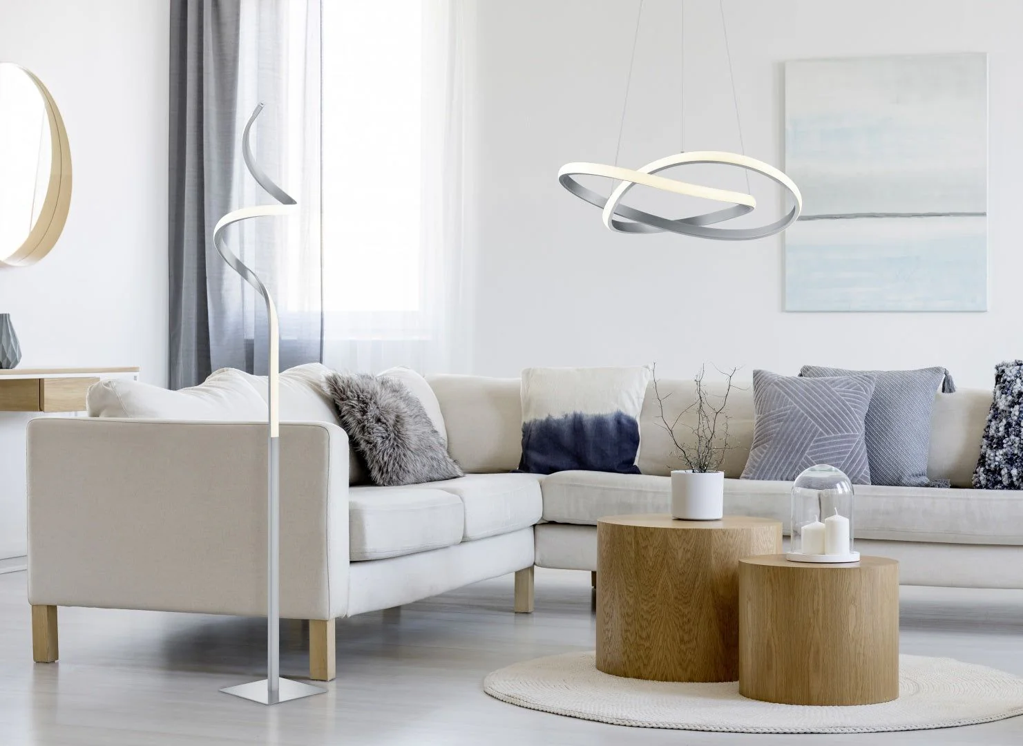 Course LED Hanging Light - Matt Black/Matt White/Matt Nickel Finish - Image 6