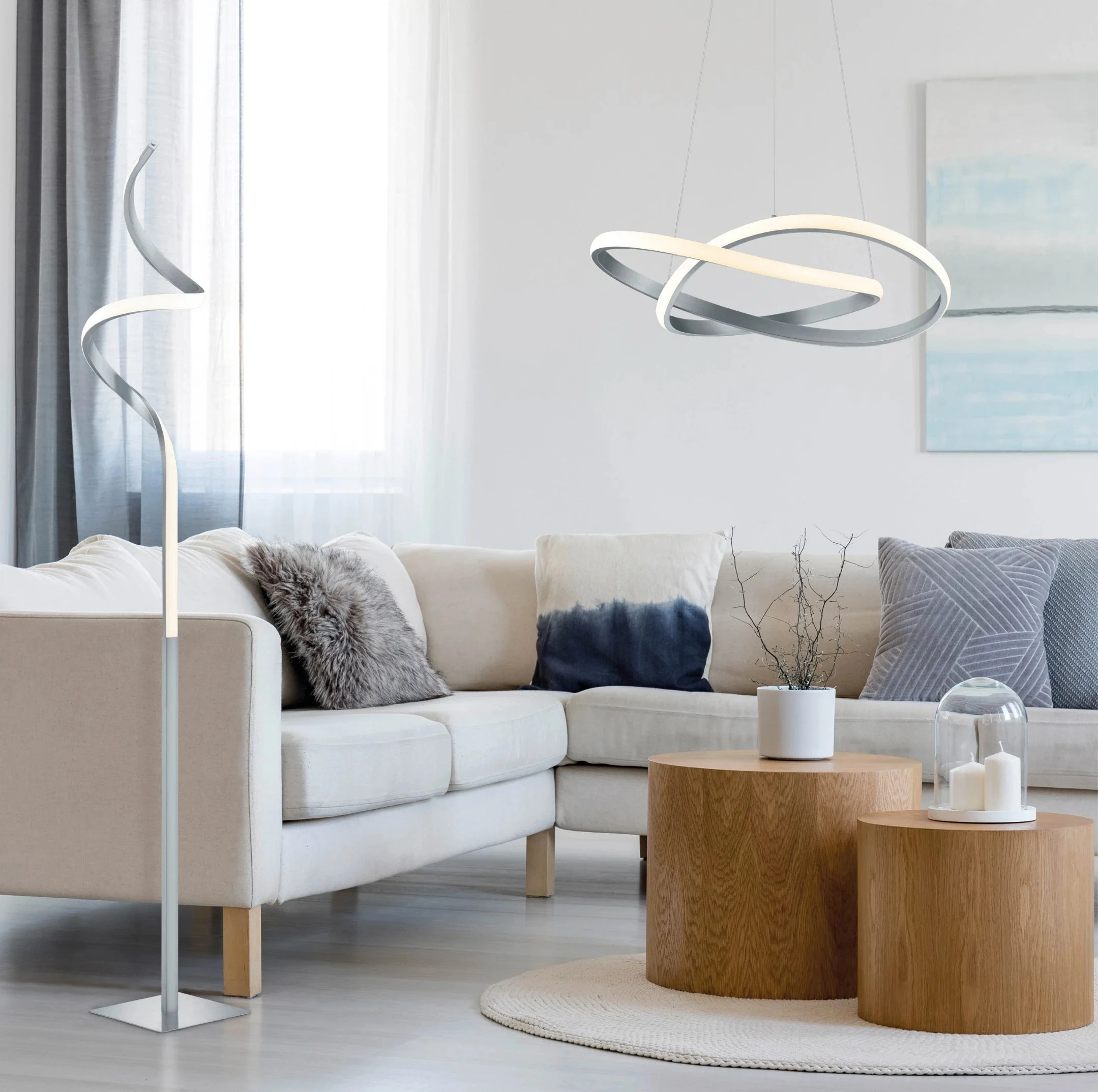 Course Modern LED Floor Lamp - Various Colours - Image 3