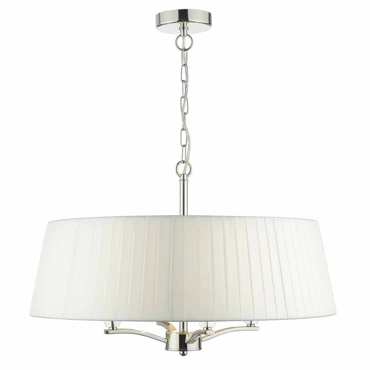 Cristin 4 Light Hanging Shade Ceiling Lights - Antique Brass & Taupe/Satin Brass Finish - Image 3