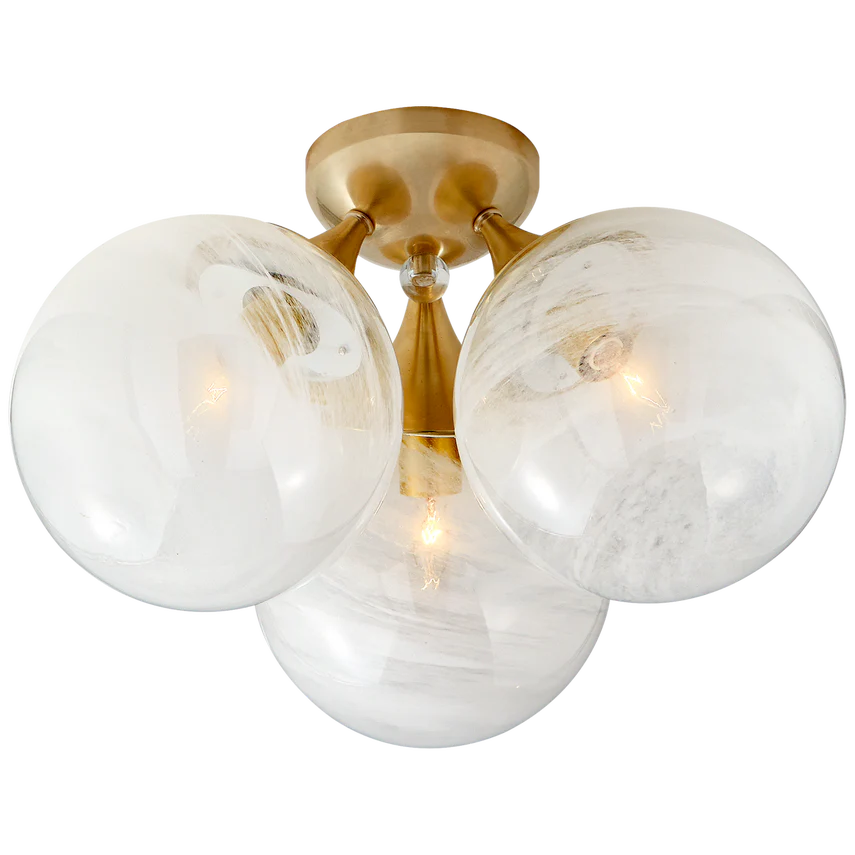 Cristol 1/3/16Lt Flush Mount - Nickel/Brass - Image 3