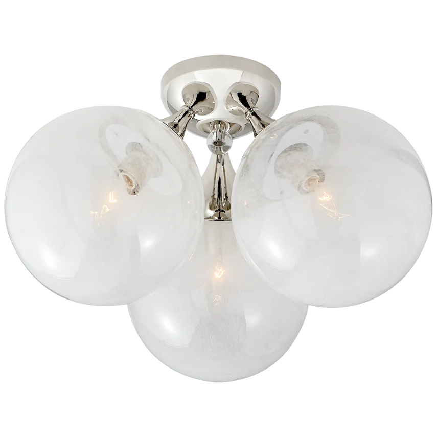 Cristol 1/3/16Lt Flush Mount - Nickel/Brass - Image 4