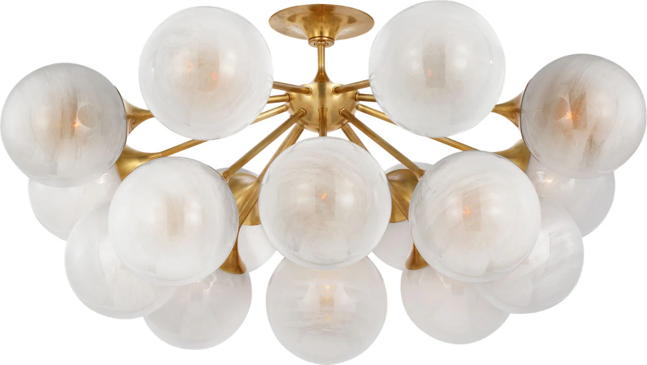 Cristol 1/3/16Lt Flush Mount - Nickel/Brass - Image 5