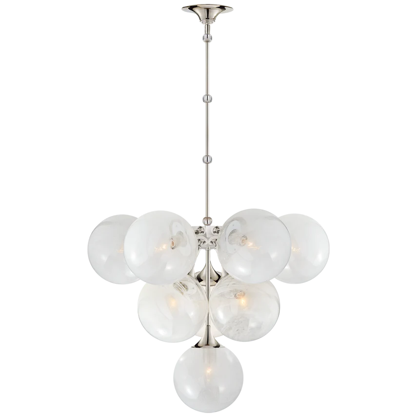 Cristol 10/17Lt Tiered Chandelier - Brass/Nickel - Image 2