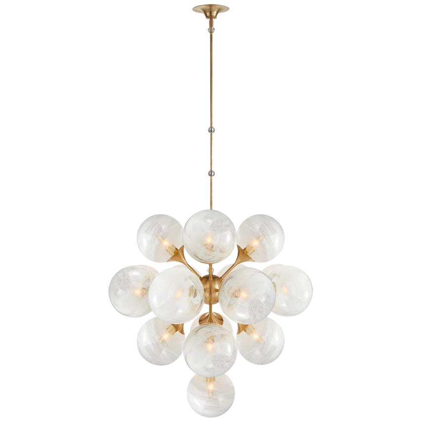 Cristol 10/17Lt Tiered Chandelier - Brass/Nickel - Image 3
