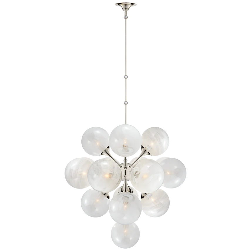 Cristol 10/17Lt Tiered Chandelier - Brass/Nickel - Image 4