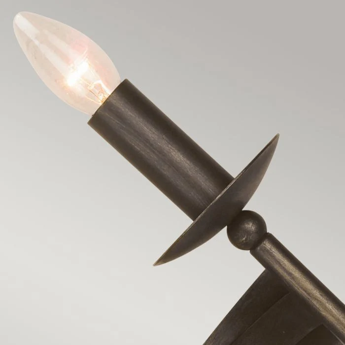 Cromwell 2 Light Wall Light - Old Bronze - Image 4