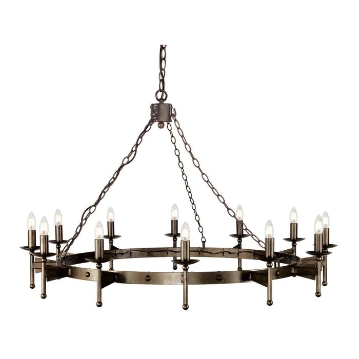 Cromwell 12/18 Light Chandelier - Old Bronze - Image 5