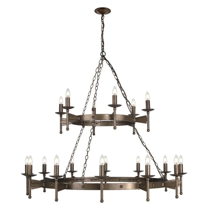 Cromwell 12/18 Light Chandelier - Old Bronze - Image 6