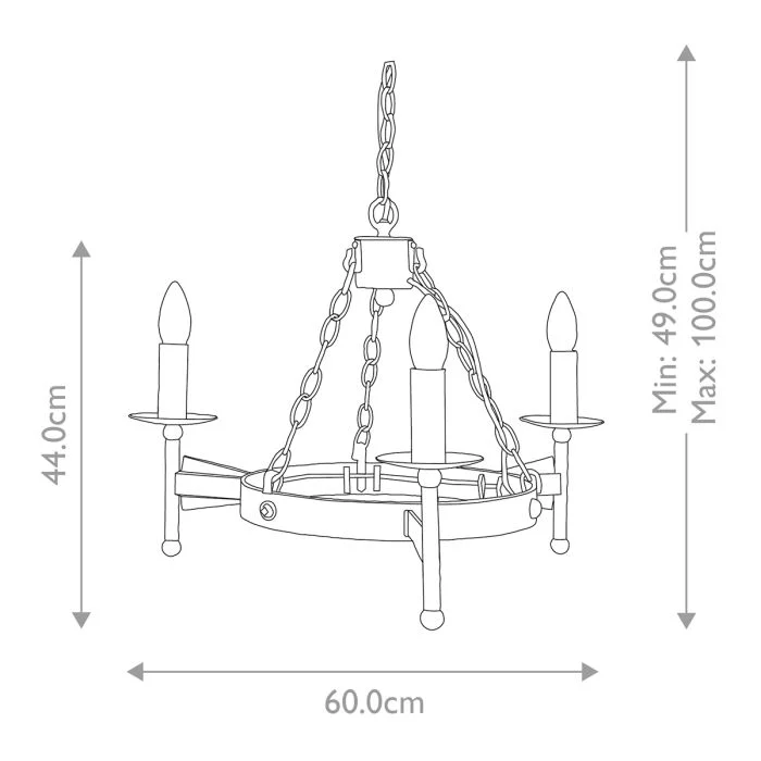 Cromwell Light Chandelier - Old Bronze - 3/5lt - Image 2