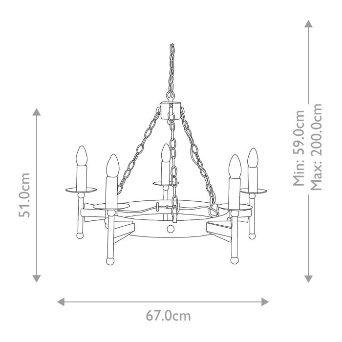 Cromwell Light Chandelier - Old Bronze - 3/5lt - Image 3