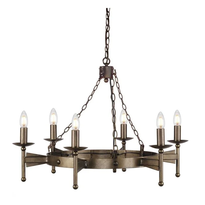 Cromwell 6/8 Light Chandelier - Old Bronze - Image 4