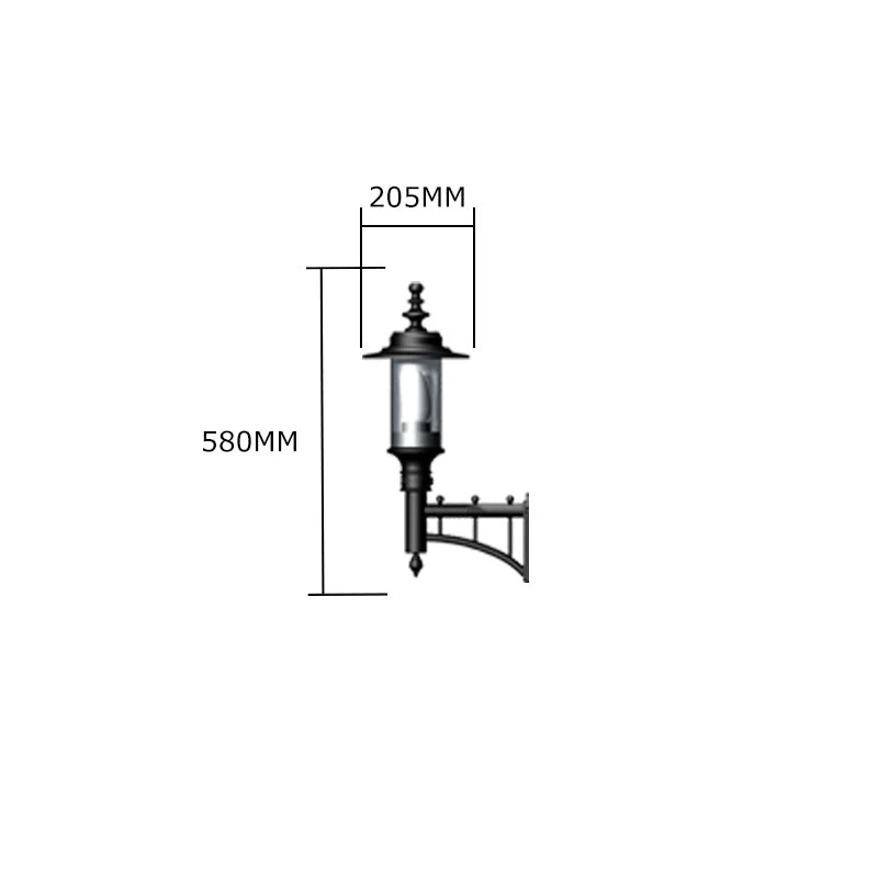 Crossley 1Lt Outdoor Wall Light - Cast Iron - Image 12