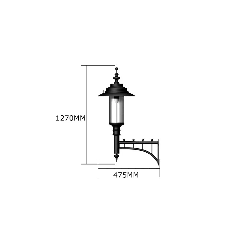 Crossley 1Lt Outdoor Wall Light - Cast Iron - Image 13