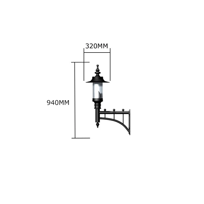 Crossley 1Lt Outdoor Wall Light - Cast Iron - Image 14