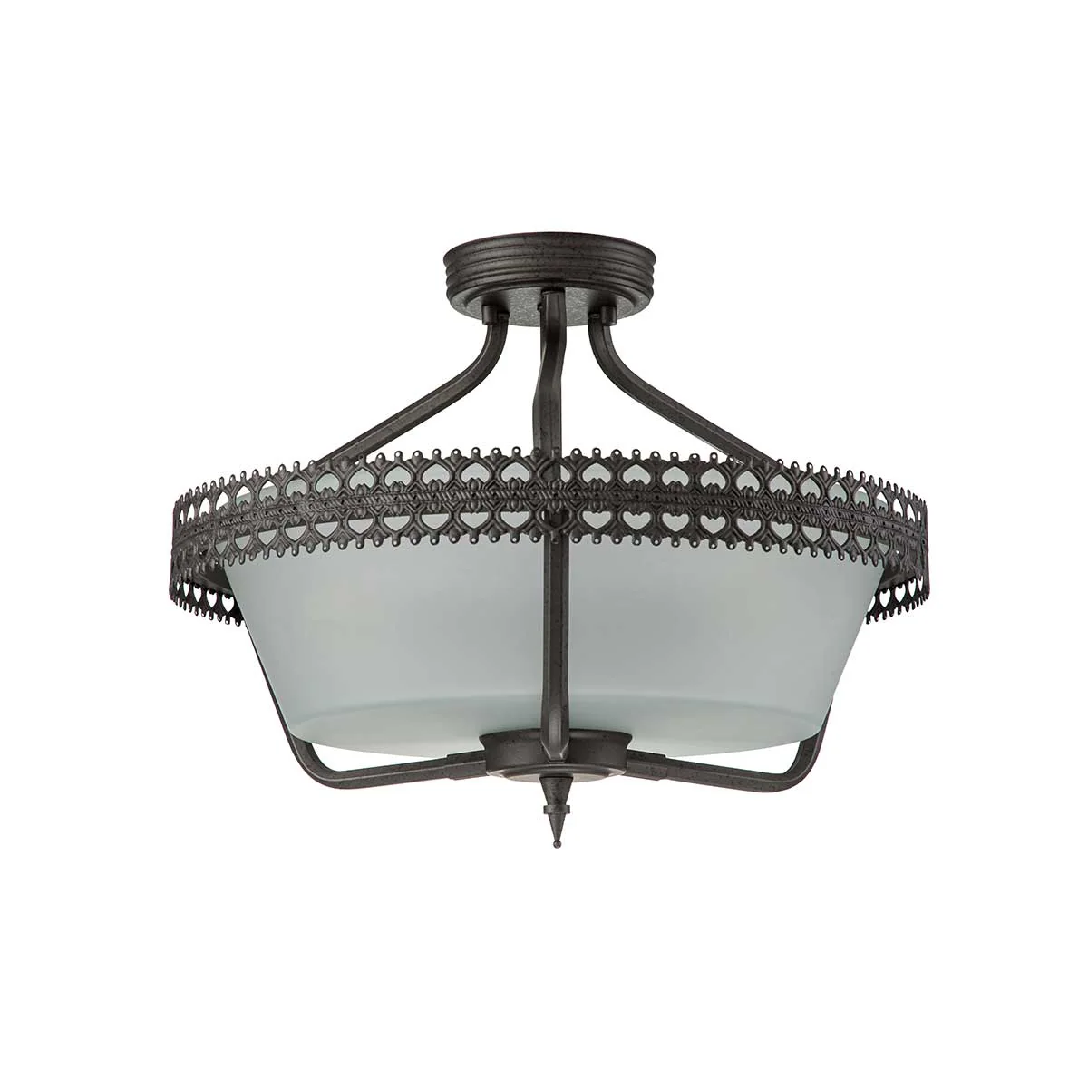 Crown 3 Light Semi-Flush/Pendant - Iron Gate - Image 5