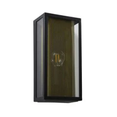 Cuba 1 Light E27 Box Lantern w Mesh Insert - Various Colours - Image 2