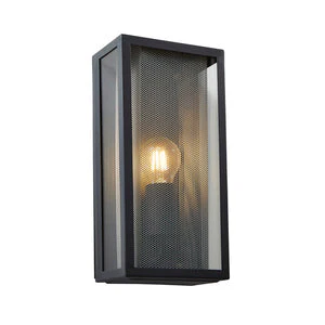 Cuba 1 Light E27 Box Lantern w Mesh Insert - Various Colours - Image 4