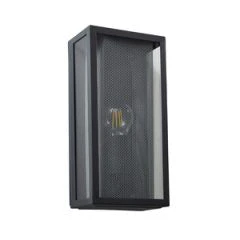 Cuba 1 Light E27 Box Lantern w Mesh Insert - Various Colours - Image 5