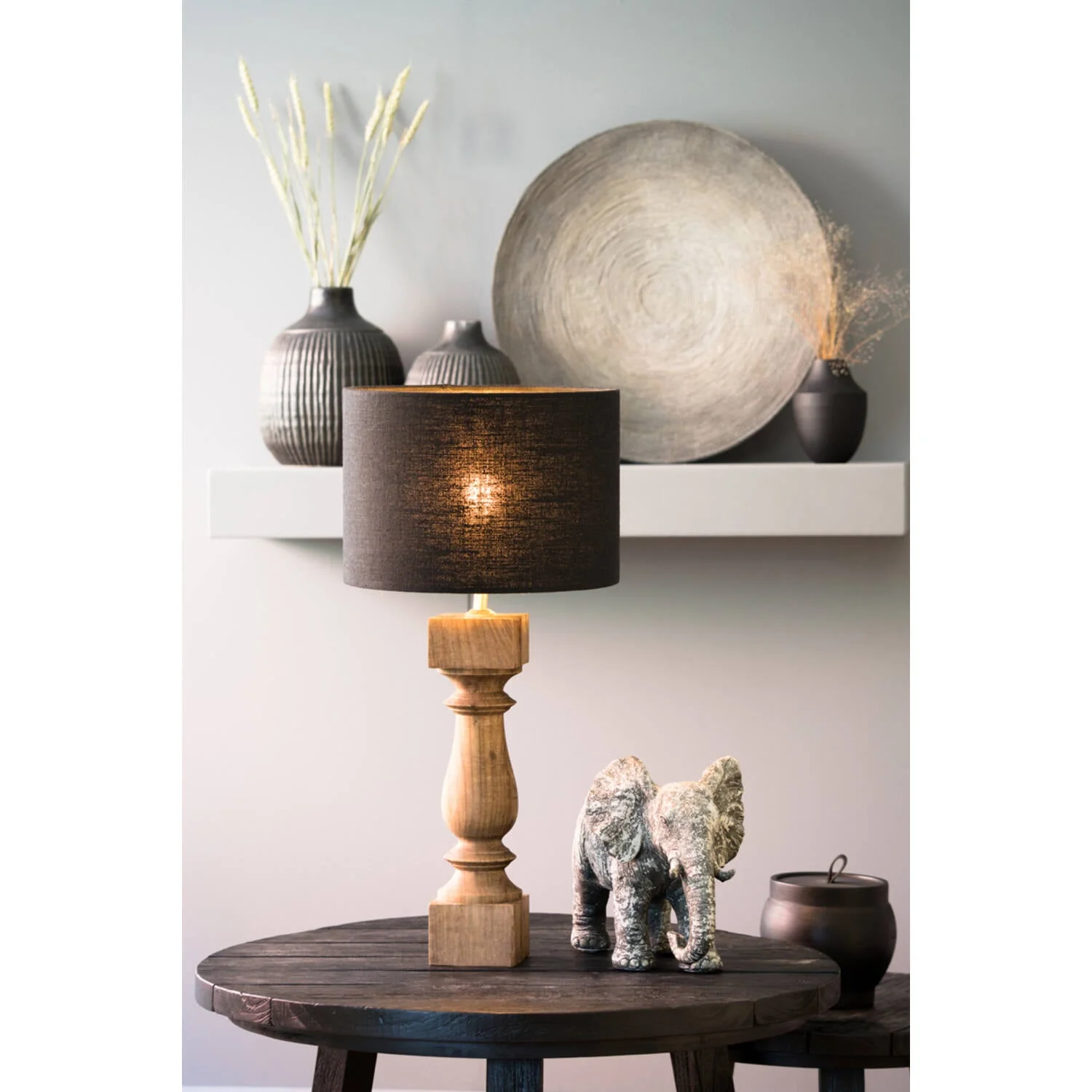 Cumani Table Lamp Wooden Base Only - Image 6