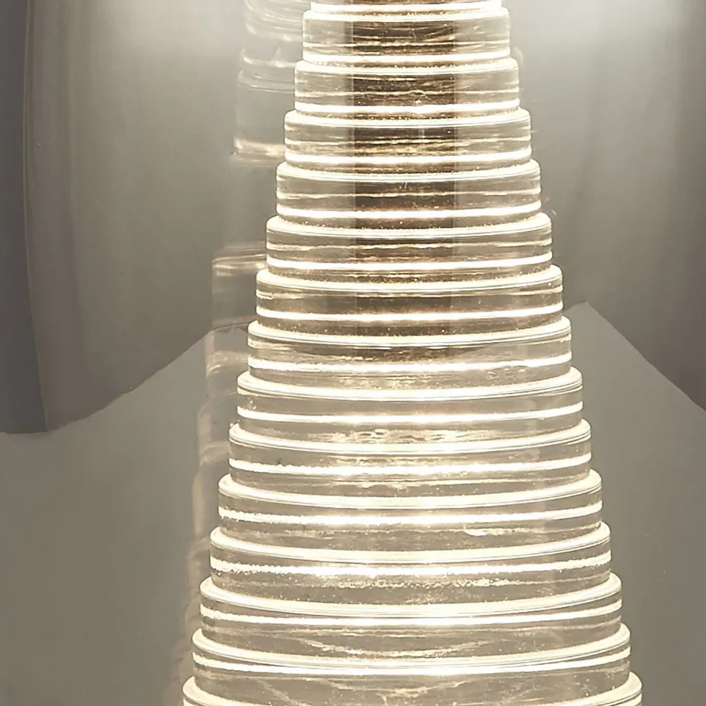 Cyclone Table Lamp - Chrome w Clear & Smoked Glass Finish - Image 7