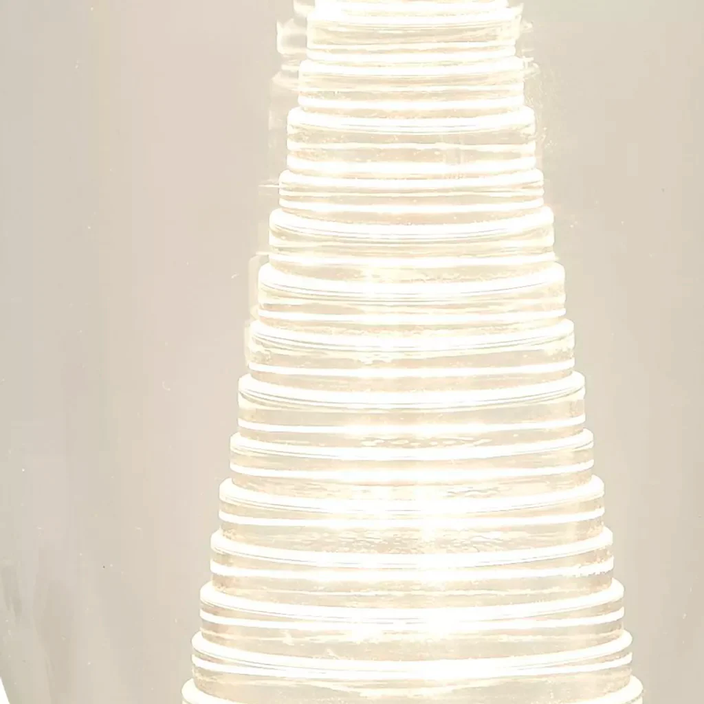 Cyclone Table Lamp - Chrome w Clear & Smoked Glass Finish - Image 9