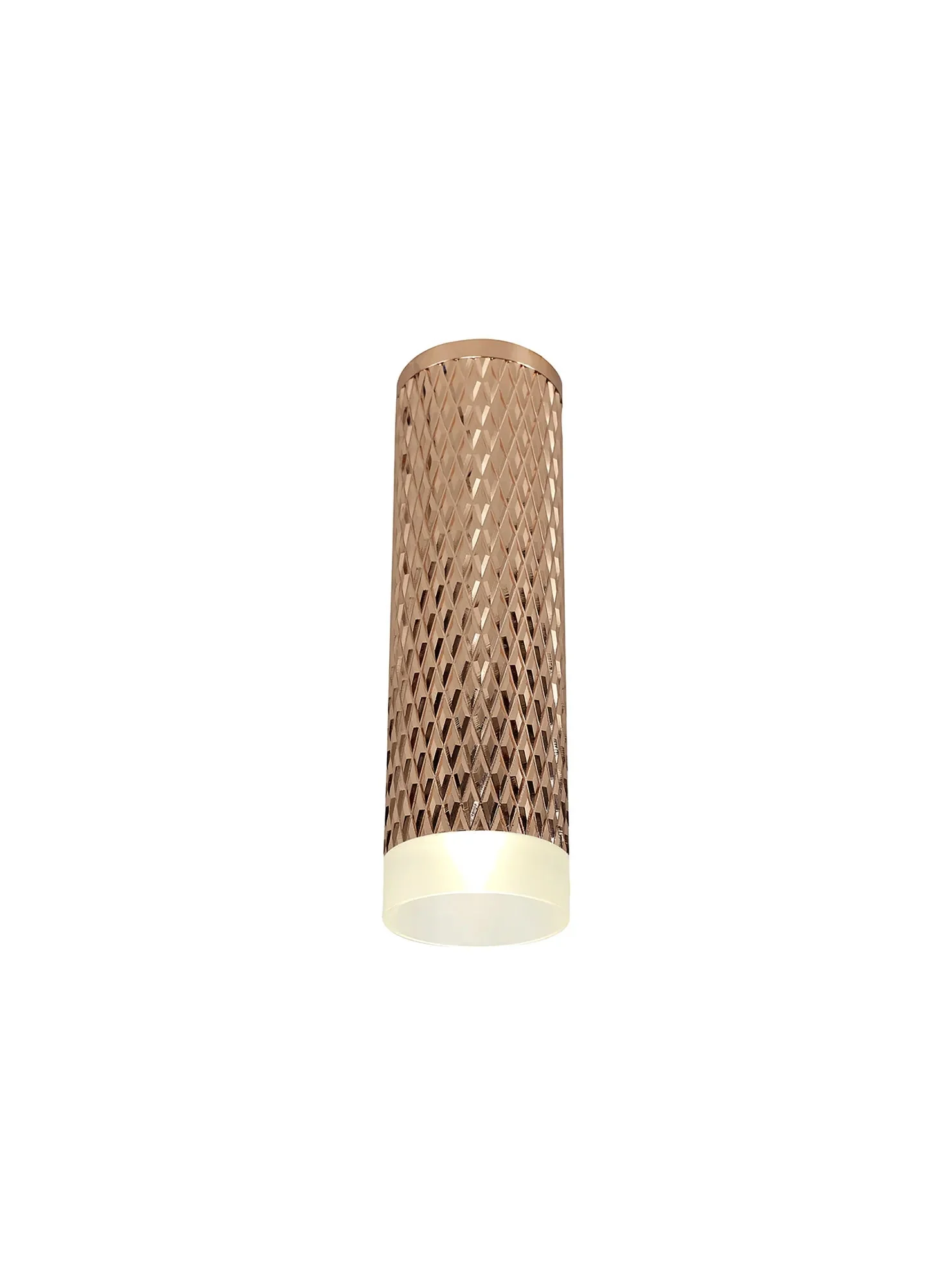 Cylo 1 Light 11cm Surface Mounted Ceiling GU10, Champagne Gold/Acrylic Ring - Image 6