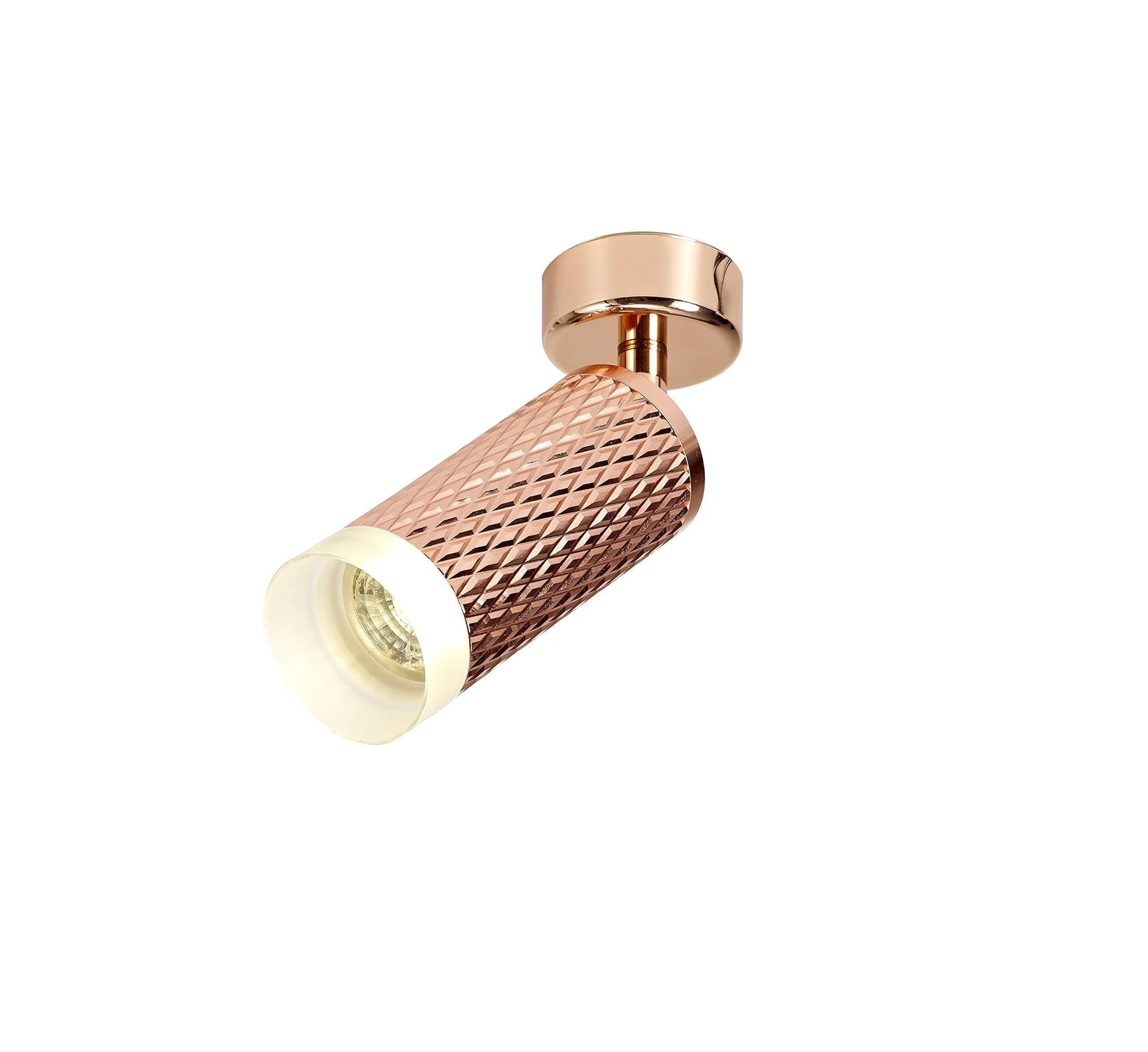 Cylo Adjustable 1 Light Surface Mounted Ceiling/Wall Spot Light  GU10, Acrylic Ring - Image 3