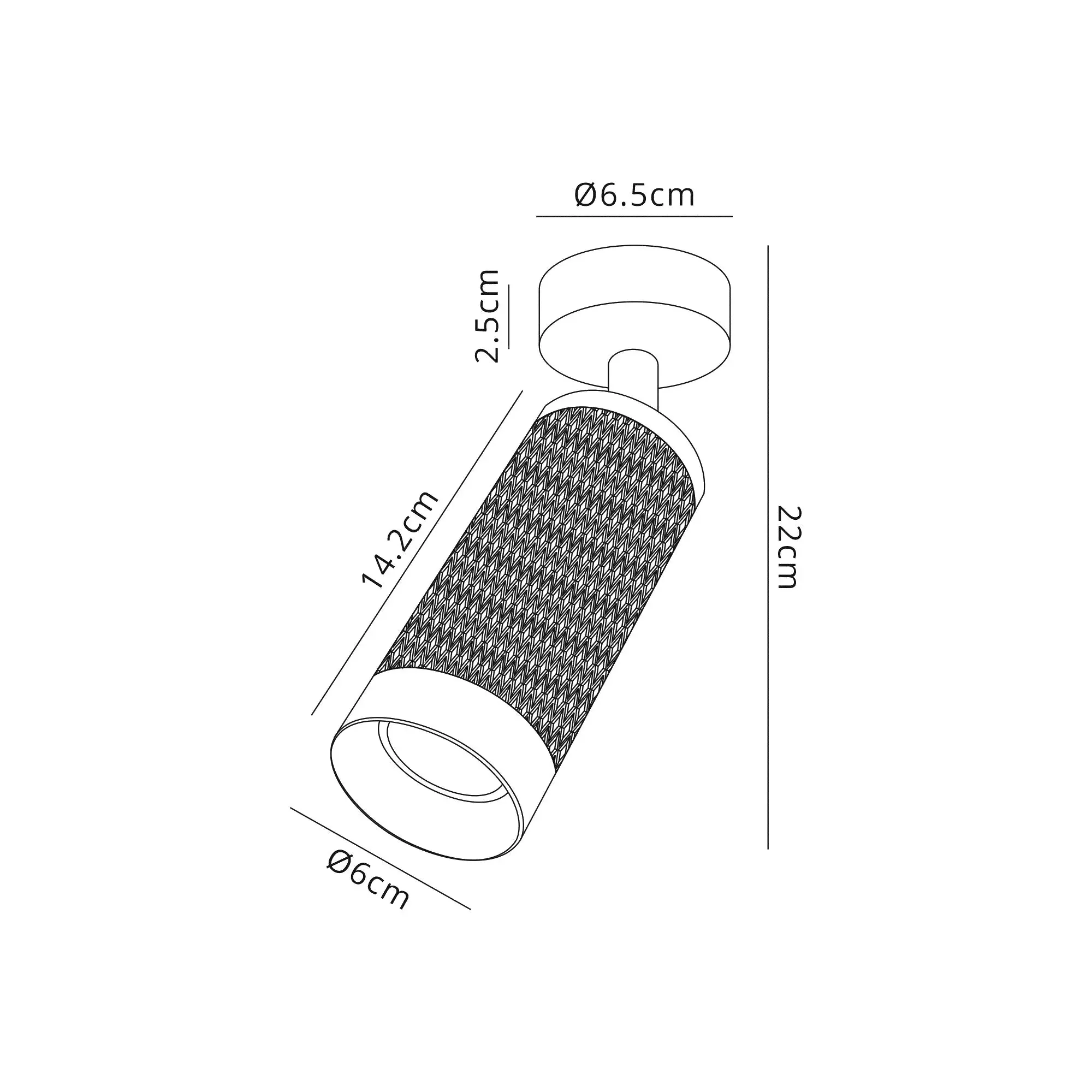 Cylo Adjustable 1 Light Surface Mounted Ceiling/Wall Spot Light  GU10, Acrylic Ring - Image 4