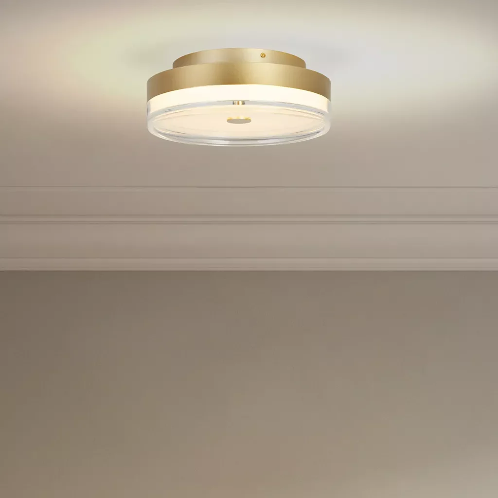 Cyprus LED Flush Light- Gold/ Black Metal and Clear Acrylic - Image 11
