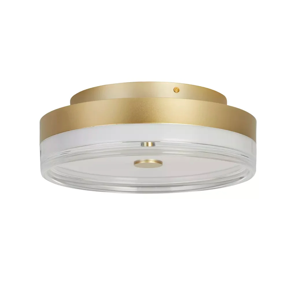 Cyprus LED Flush Light- Gold/ Black Metal and Clear Acrylic - Image 13
