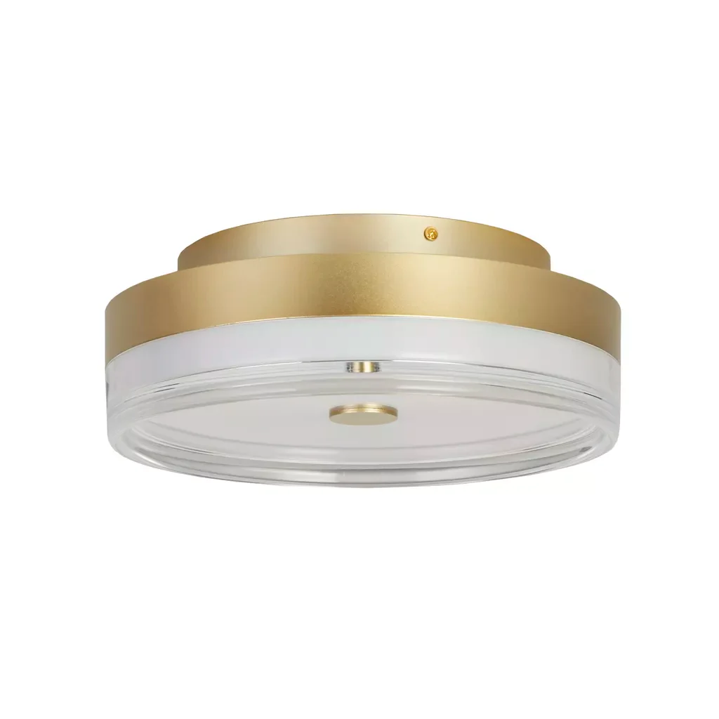 Cyprus LED Flush Light- Gold/ Black Metal and Clear Acrylic - Image 14