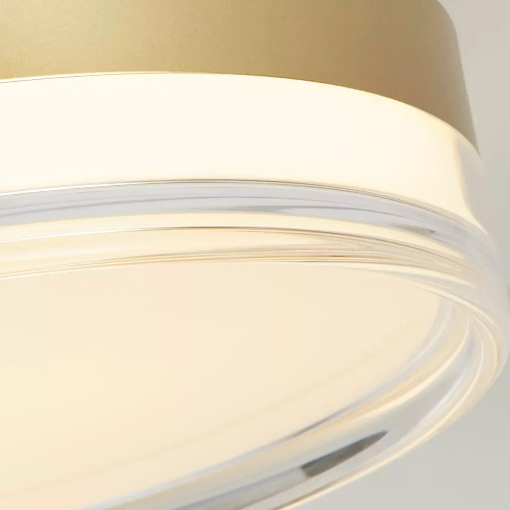 Cyprus LED Flush Light- Gold/ Black Metal and Clear Acrylic - Image 17