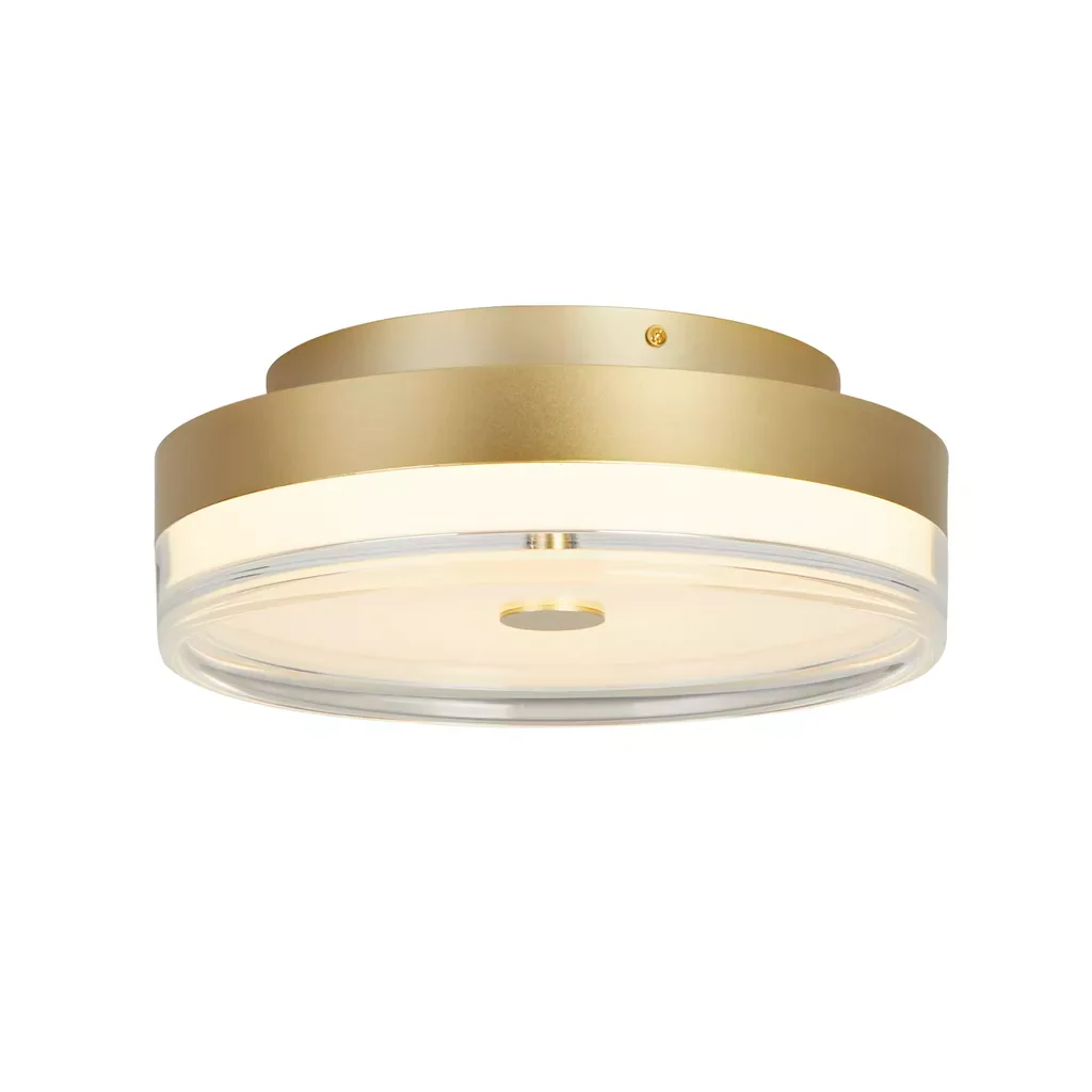 Cyprus LED Flush Light- Gold/ Black Metal and Clear Acrylic - Image 4